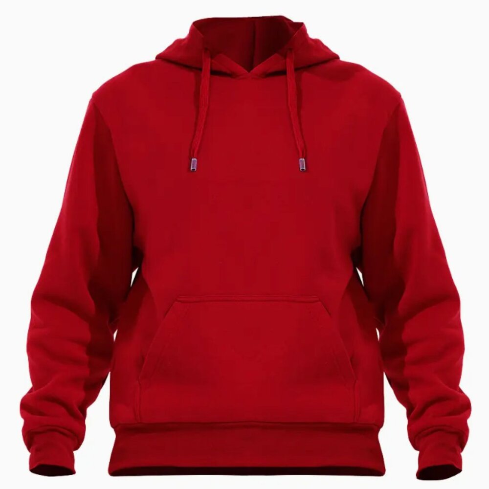 LEEHANTON Men's Red Oversized Hoodie Sweatshirt NWT NEW
